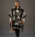 Poncho en laine fait main Aigle