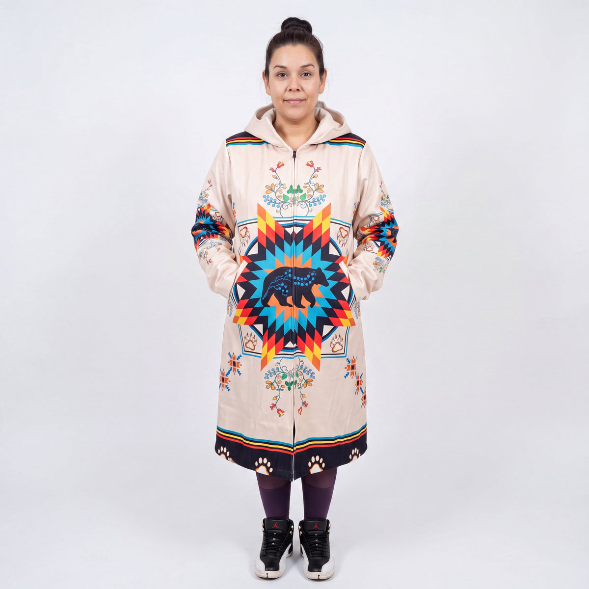 OLDTRIBES Ours courageux Manteau long (blanc)