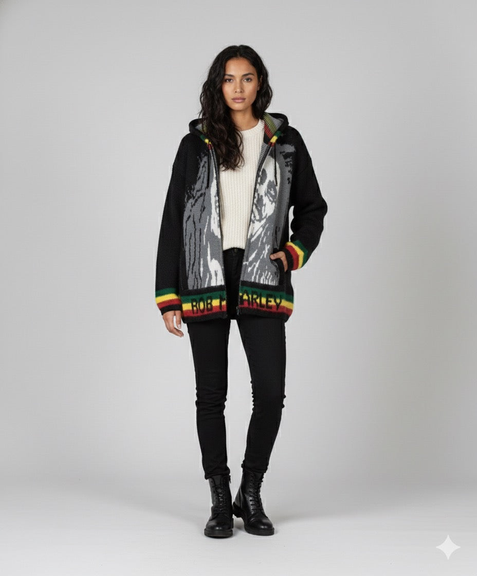 Pull unisexe en alpaga Bob Marley