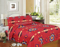 Parure de draps ultra-doux bordeaux – Motif Starburst
