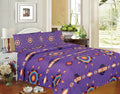 Parure de draps très doux mauve grand lit – motif étoiles