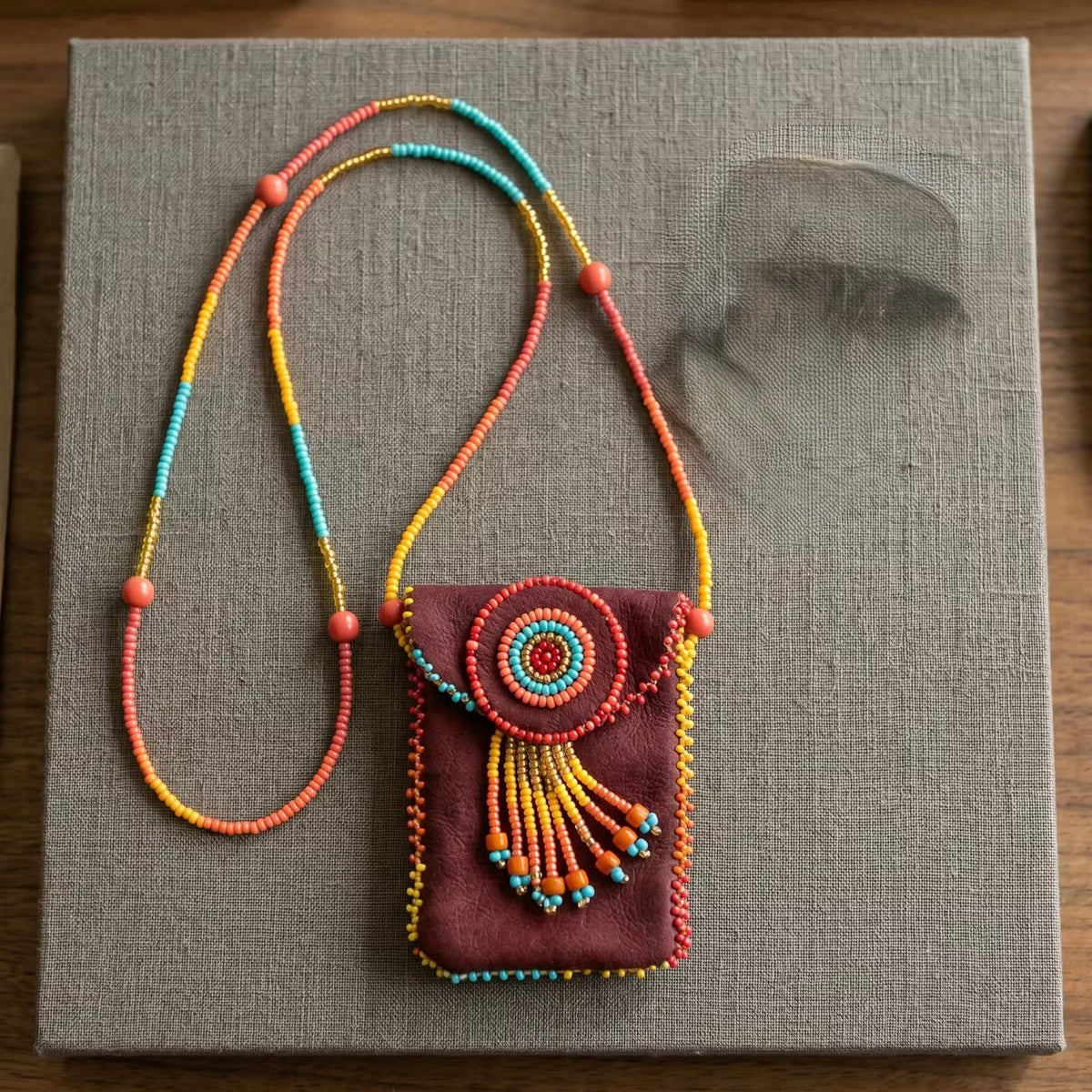 OLDTRIBES™ Sac de médecine bordeaux