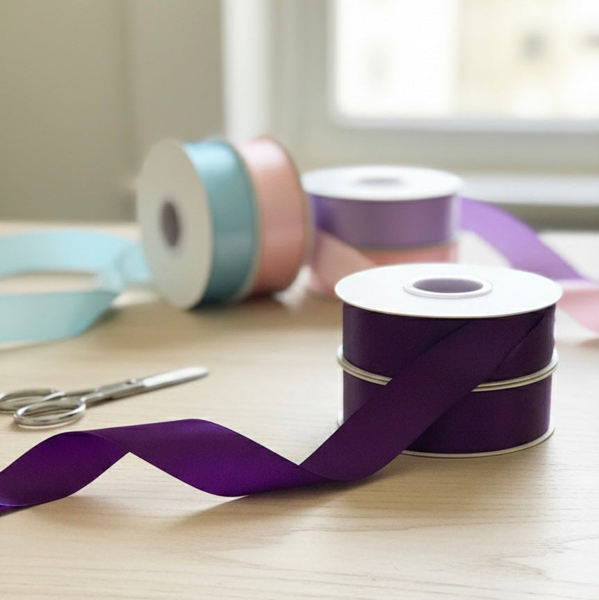 30 Meter Double Face Purple Ribbon Roll#285