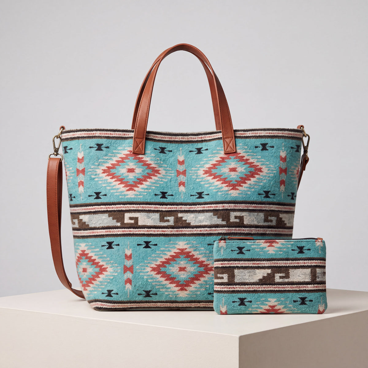Sac fourre-tout turquoise