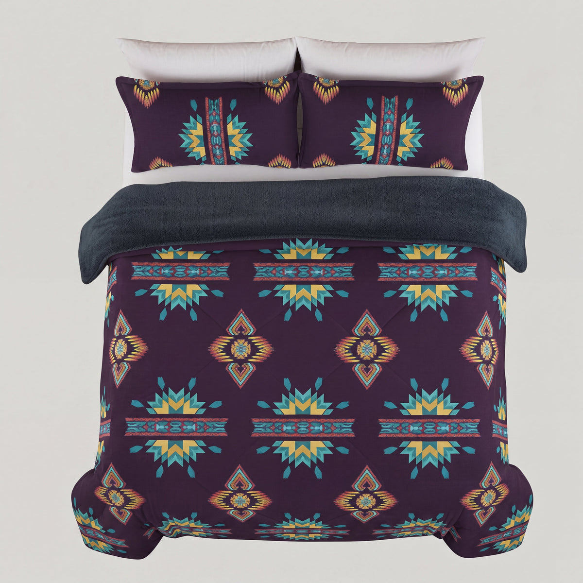 ENSEMBLE 3 PIÈCES FLANELLE BORREGO (doublure sherpa) mauve
