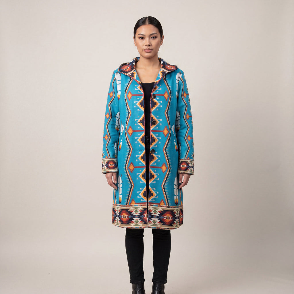 Manteau long bleu ciel OLD TRIBES™