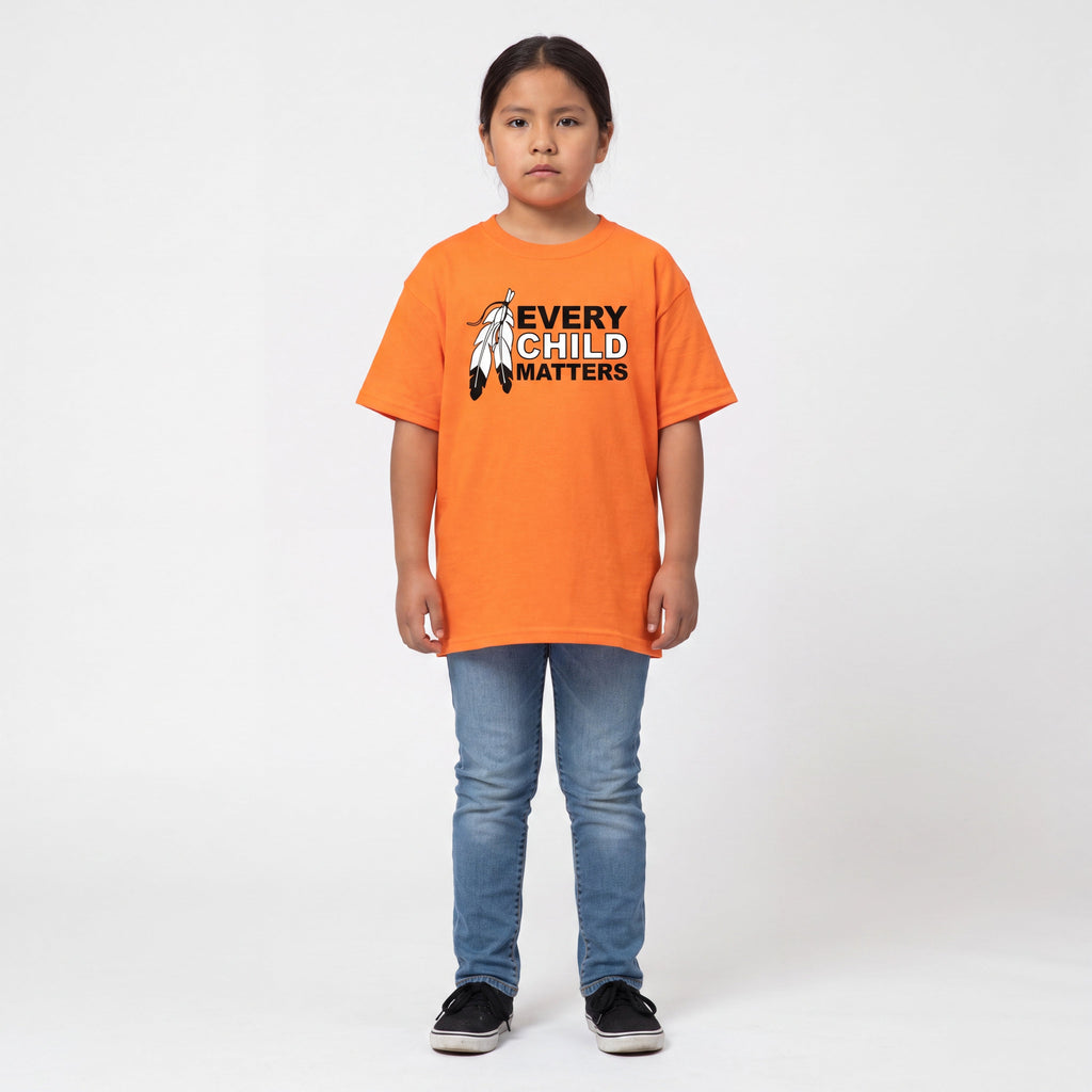 T-shirt Chaque enfant compte (Plumes)