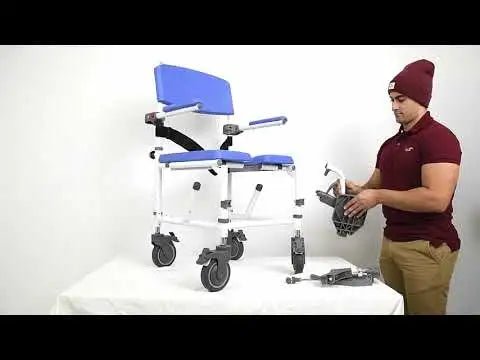 18" Model 180 Rehab Shower Commode Chair for Safe & Versatile Mobility