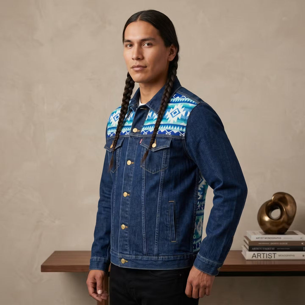 Vestes en jean bleu(5)
