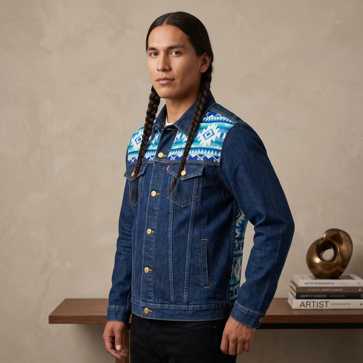 Vestes en jean bleu(5)