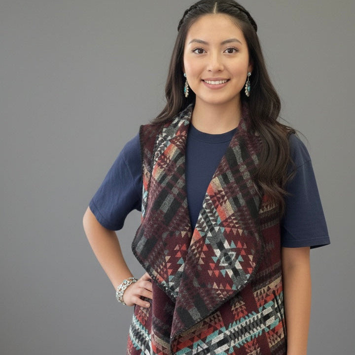 Gilet Châle Ruana Cardigan Pull