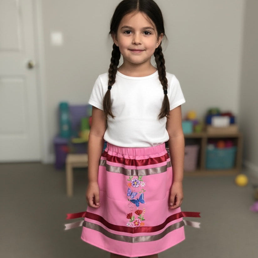 Jupe ruban brodée de fleurs pour bébés OLDTRIBES™