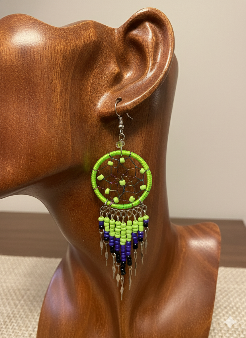 Attrape-rêves pendant de couleur vert lime