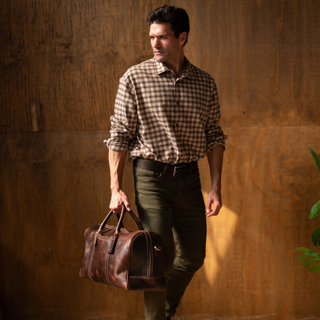 Le sac Wayfarer – Sac de voyage classique en cuir pleine fleur marron