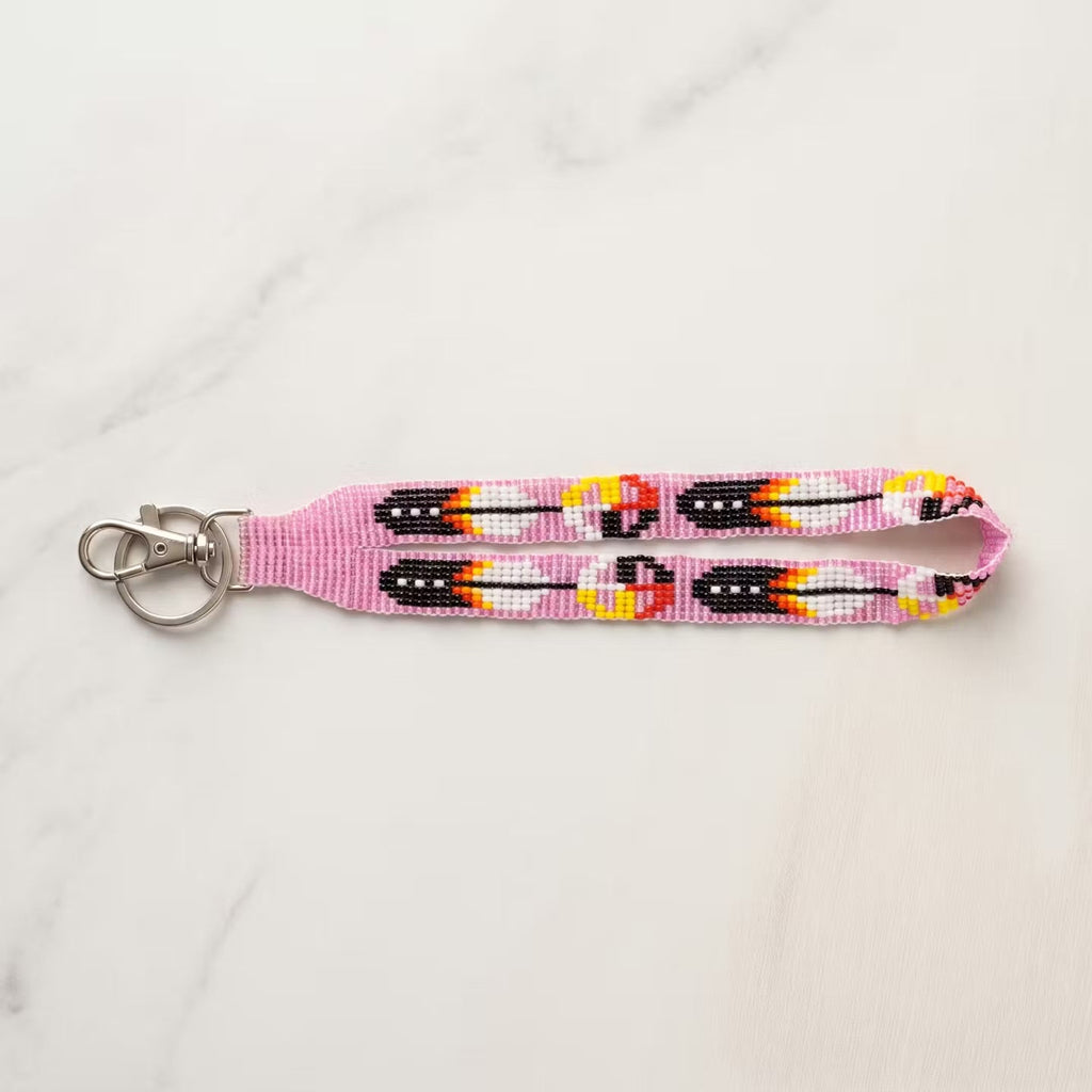 Dragonne rose de style amérindien