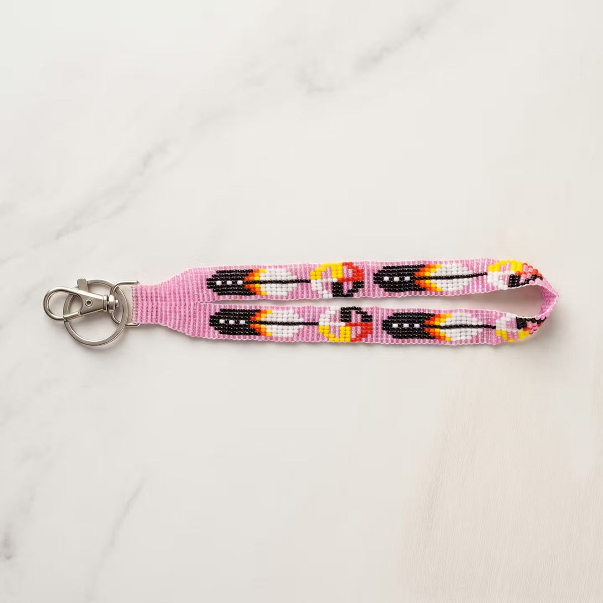 Dragonne rose de style amérindien