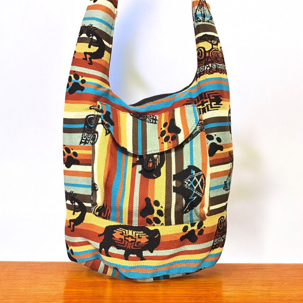 Sac bandoulière rouge et marron OLDTRIBES™