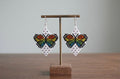Boucles d'oreilles papillon perlées (blanc)