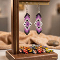 Boucles d'oreilles plume d'âme violettes