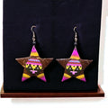 Boucles d'oreilles étoile jaune en bois peint OLDTRIBES™