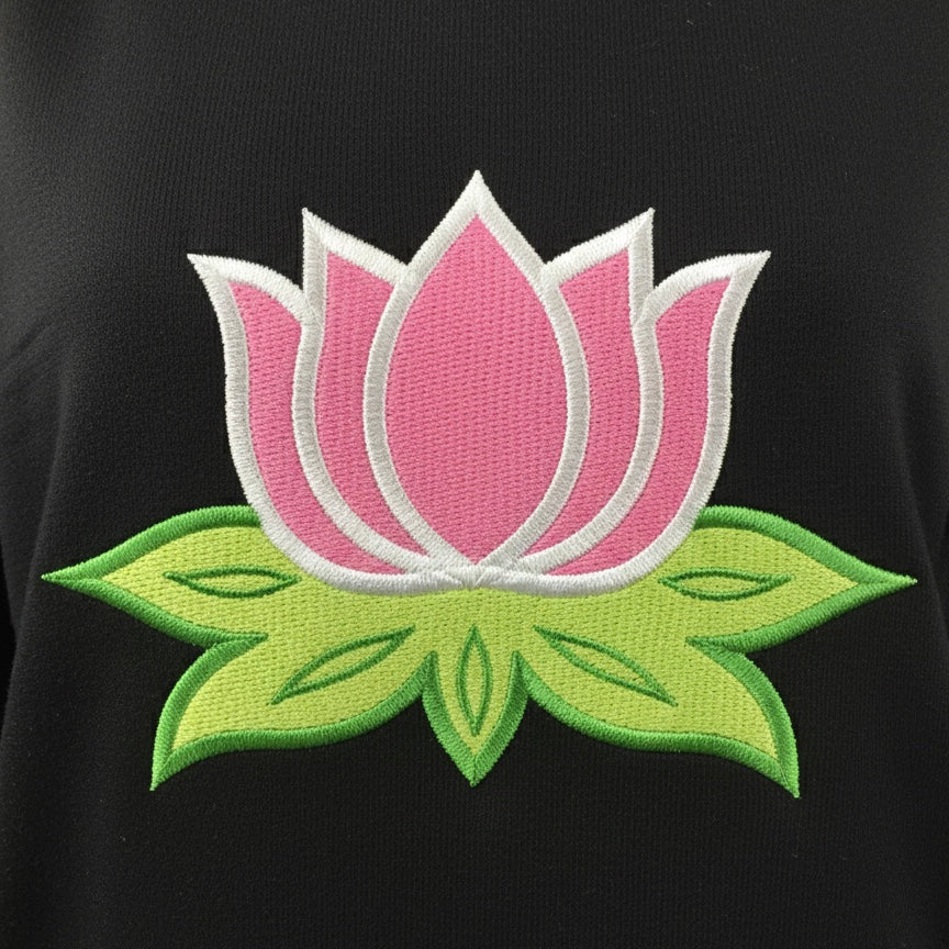 Chandails à capuchon brodés (Lotus)