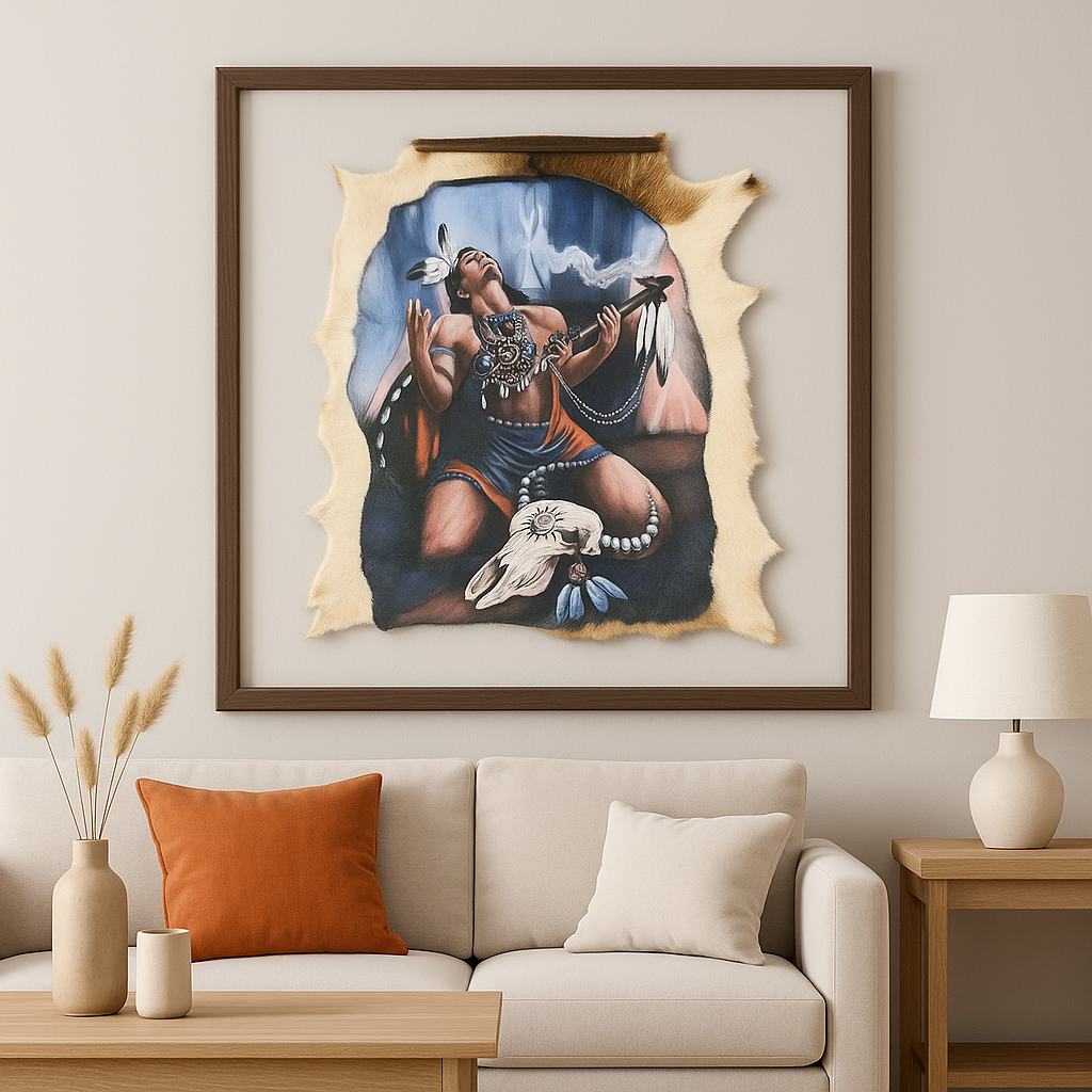 « Peinture murale des mains de prière aux esprits »