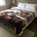 COUVERTURE ULTRA DOUCE DE LUXE CHEVAL (Esprit d'amour)