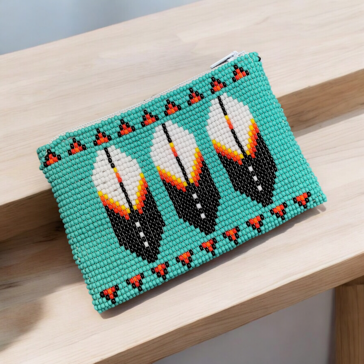 Bourse OLDTRIBES™ Perles et Plumes