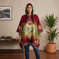 Poncho en laine fait main Colibri