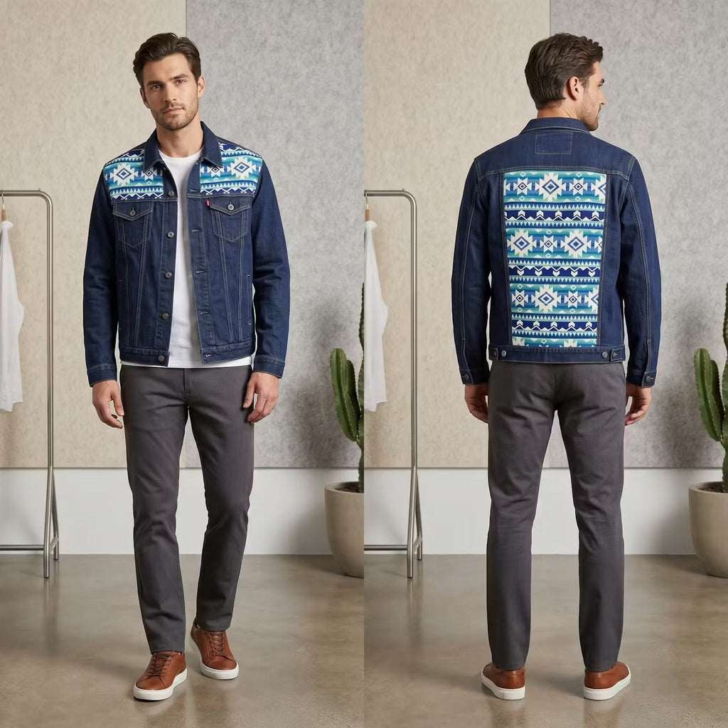 Vestes en jean bleu(5)