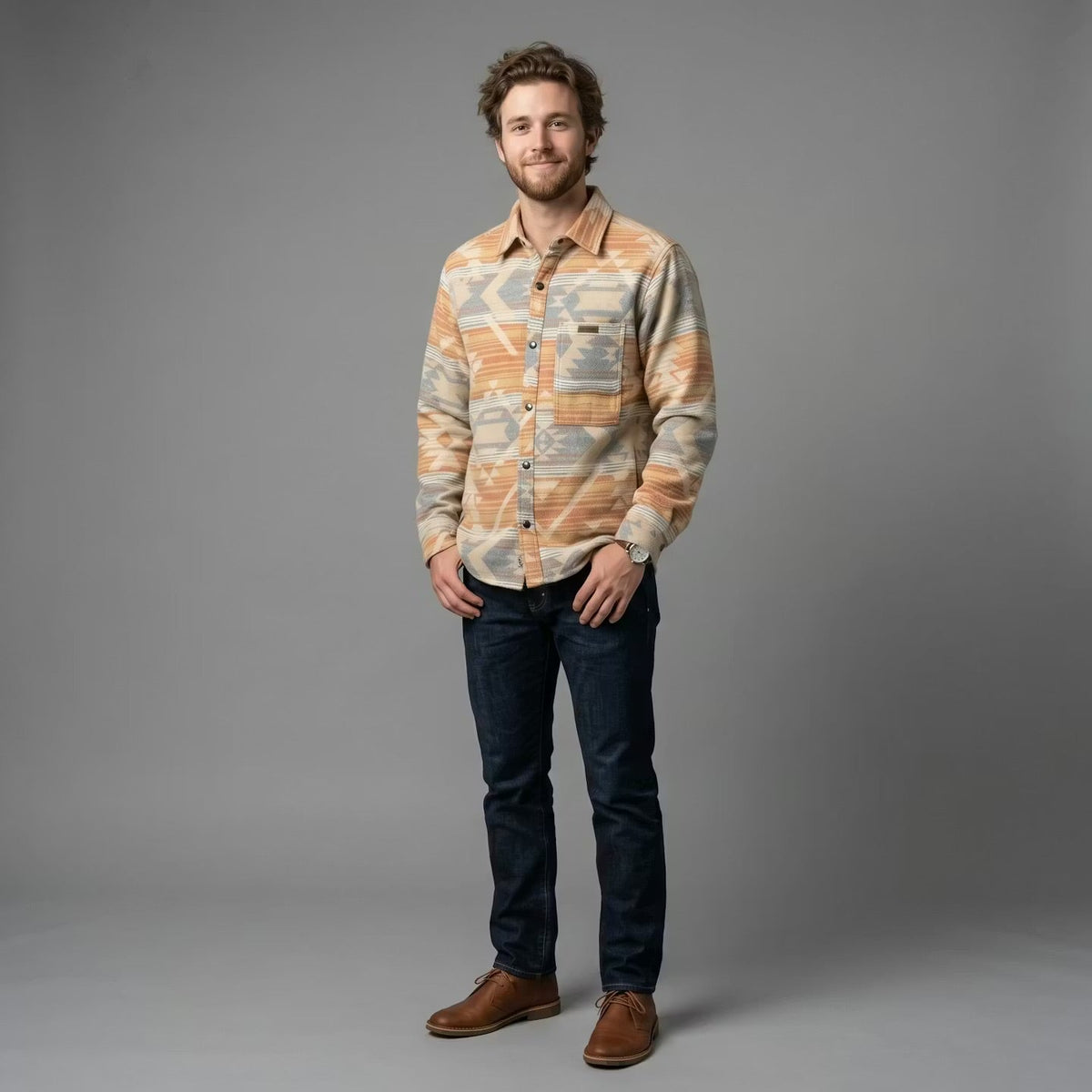 Veste Grand Canyon bleu clair et orange (unisexe)