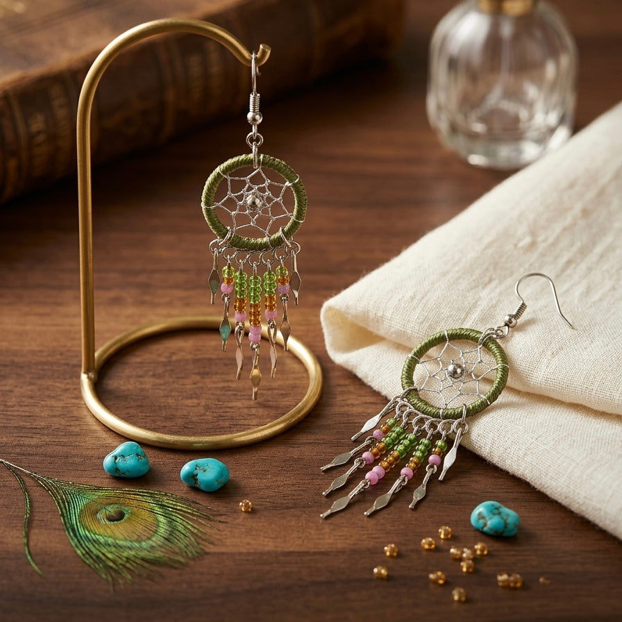 Boucles d'oreilles vert olive OLDTRIBES™