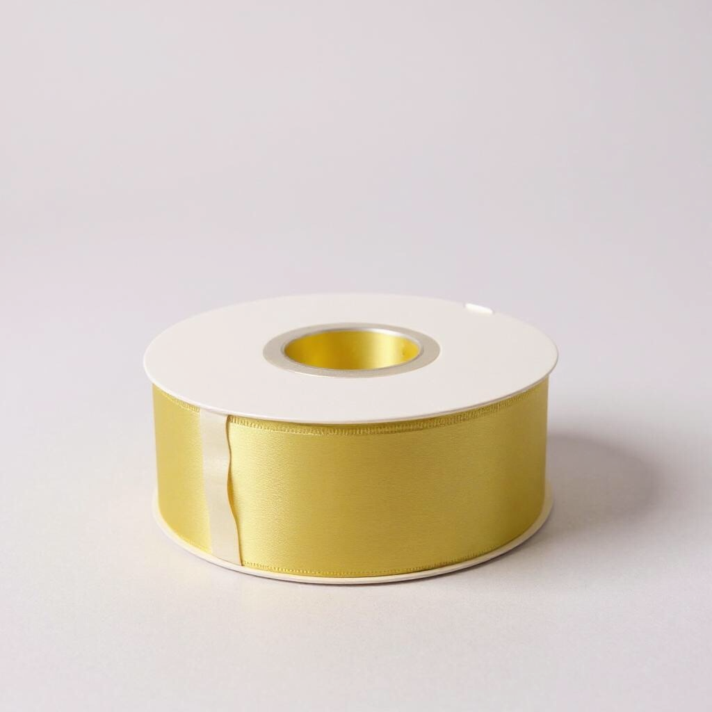 Satin Ribbon Double Face-Yellow #640- 3.8 cm Wide
