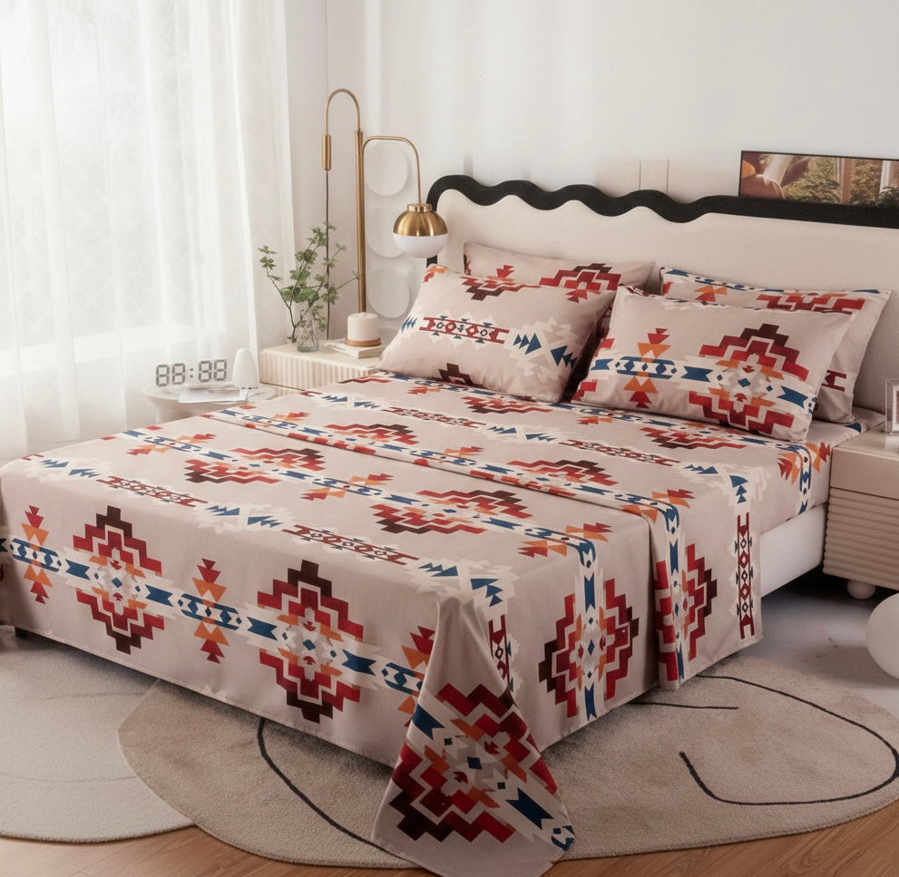 Parure de draps 6 pièces blanche