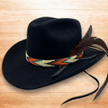 Bandeau de chapeau perlé fait main jaune clair