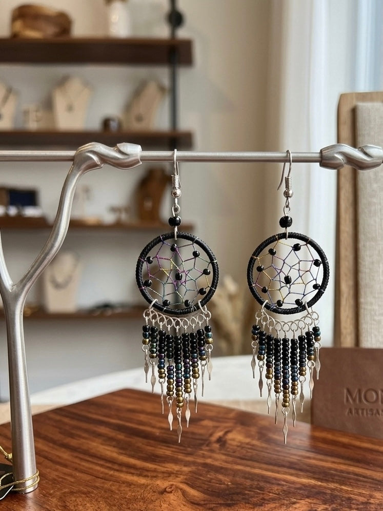 Black/Gold/Dreamcatcher  Dangles