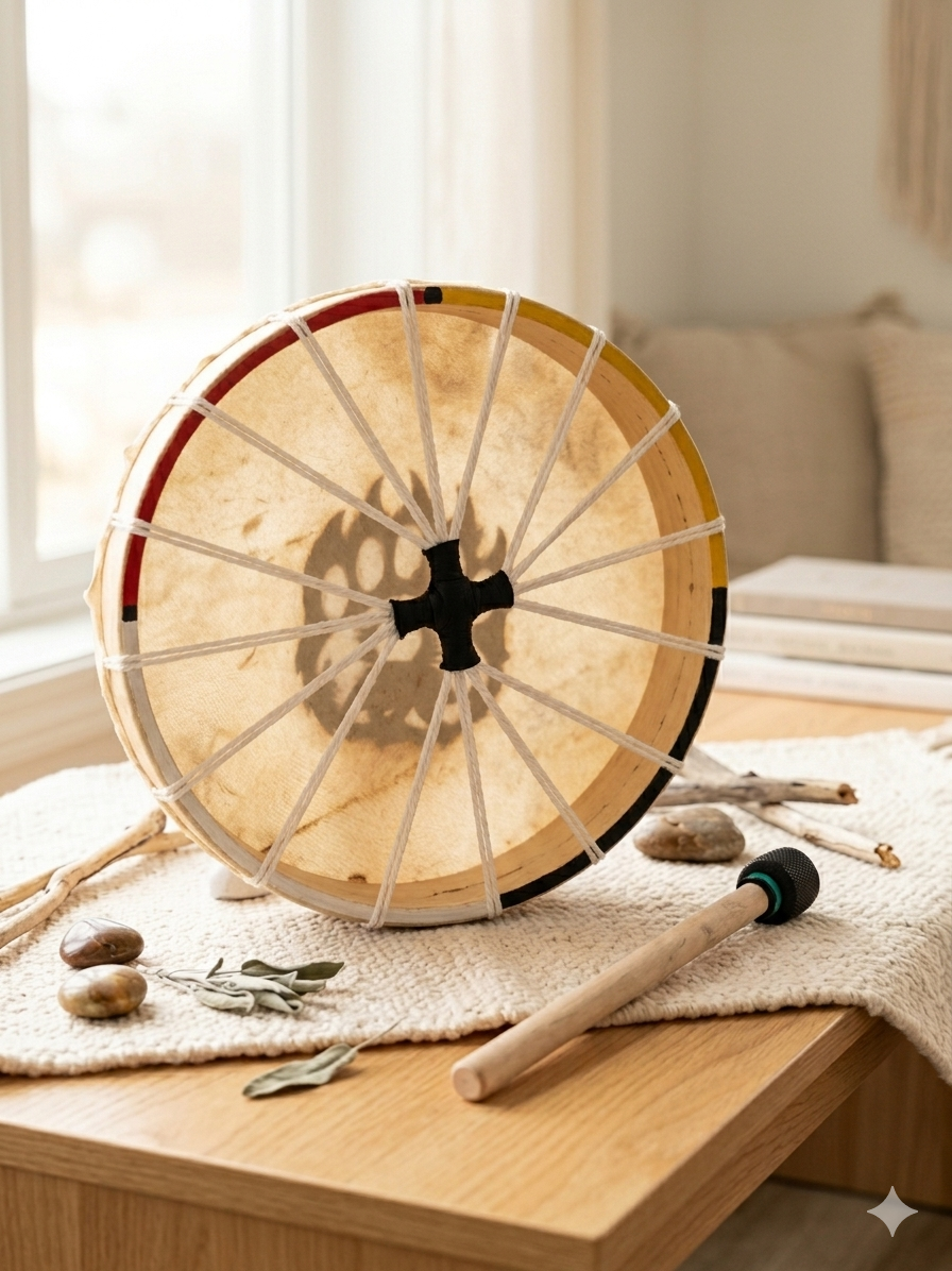 Tambourin à main 12" Papillon