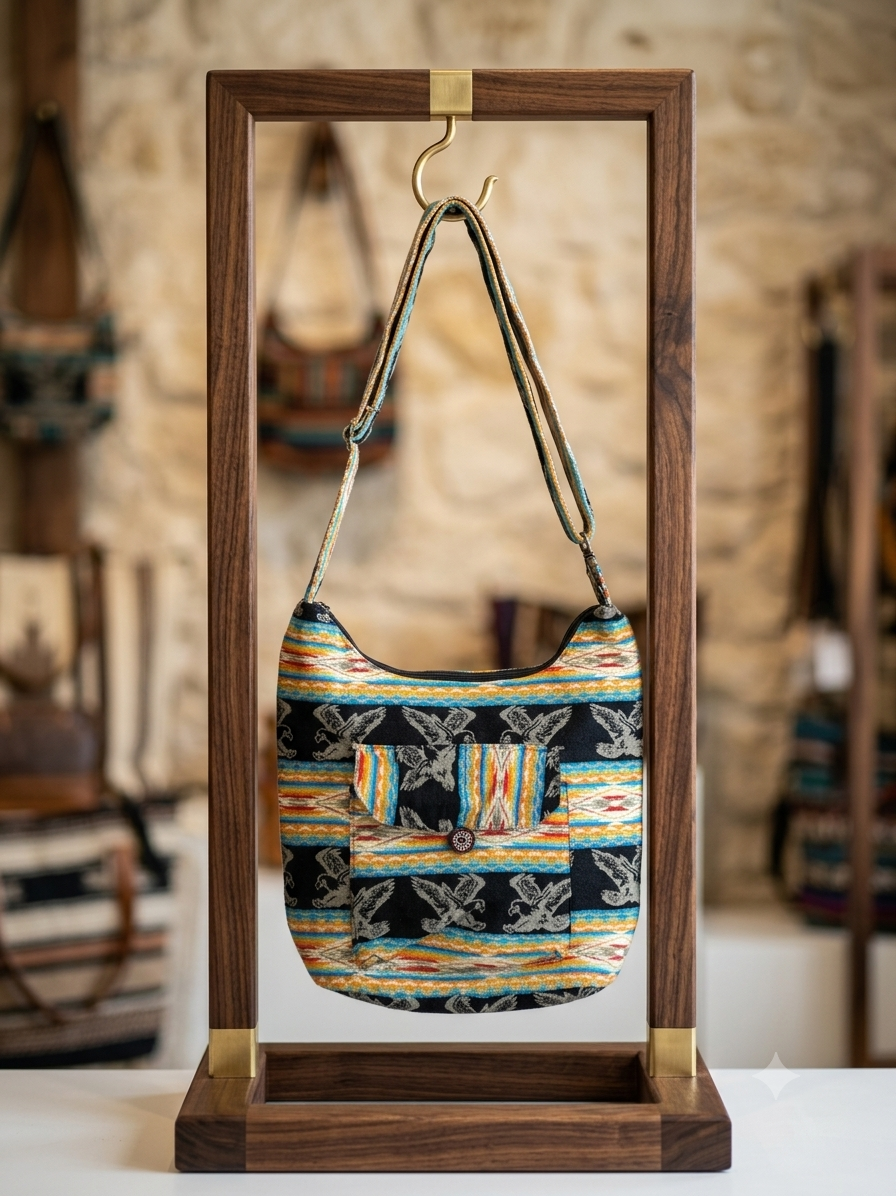 Sac bandoulière bleu marine aigle OLDTRIBES™