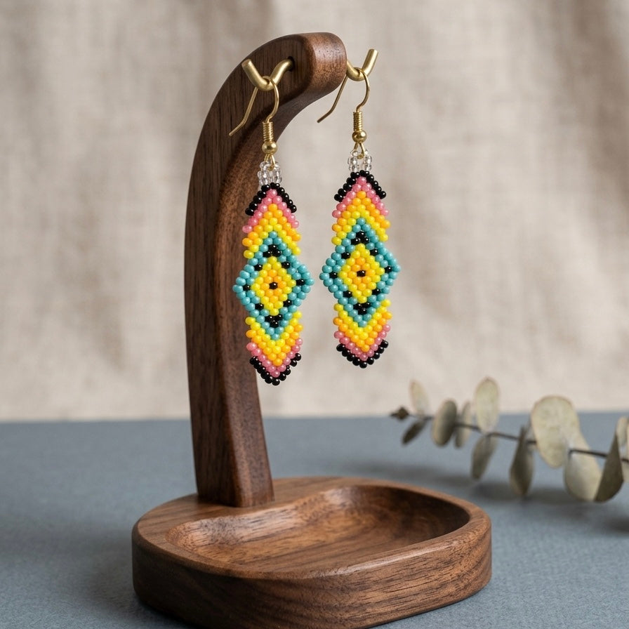 Boucles d'oreilles plume d'âme turquoise