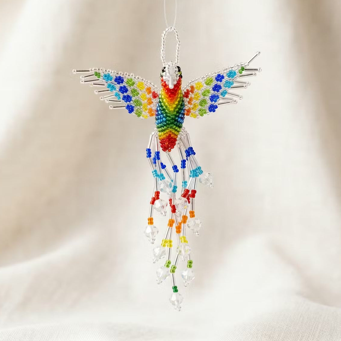 Colibri à perles d'argent