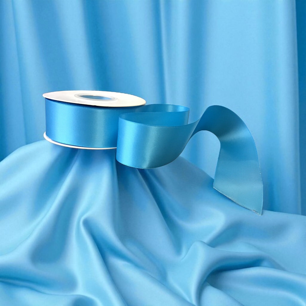 Ruban Satin Double Face - Bleu clair #340 - 3,8 cm de large
