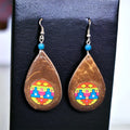 Boucles d'oreilles rondes en bois peint jaune OLDTRIBES™