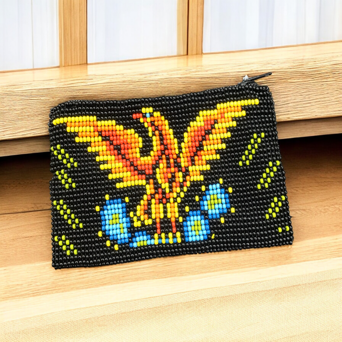 OLDTRIBES™ Porte-monnaie perlé Aigle