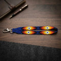 Lanière de poignet style amérindien bleu foncé