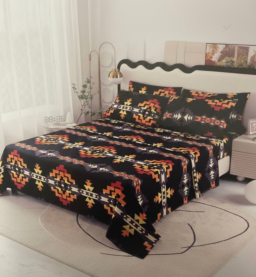 Parure de draps 6 pièces noire