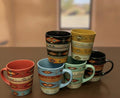 Service de 6 tasses à café en céramique style sud-ouest