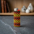 Étui de briquet perlé fleur