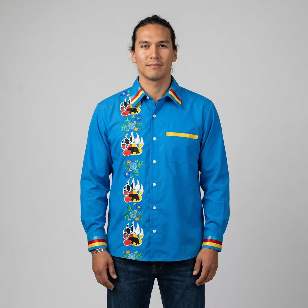 Chemise en ruban brodée (patte d'ours)