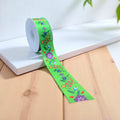Rouleau de ruban floral double face vert fluo