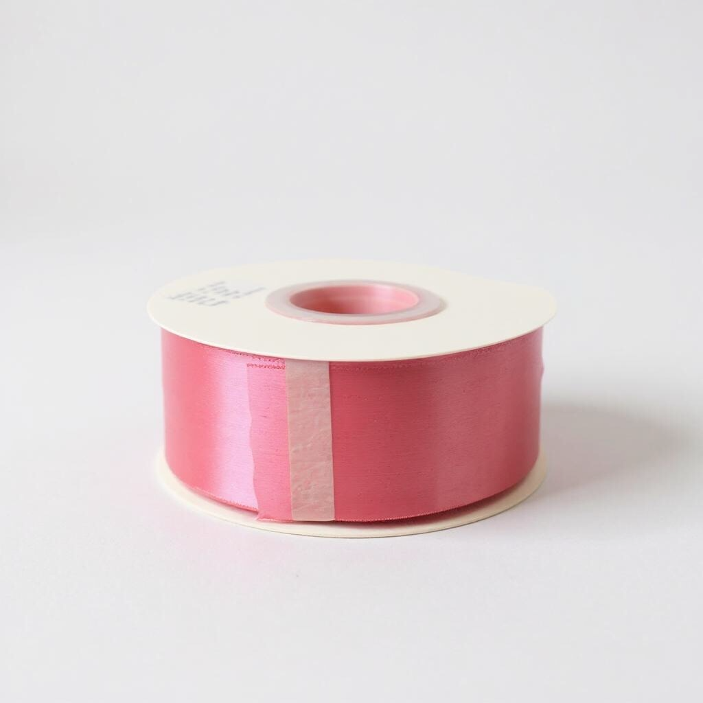 Ruban de satin double face-rose fluo #159- 3,8 cm de large